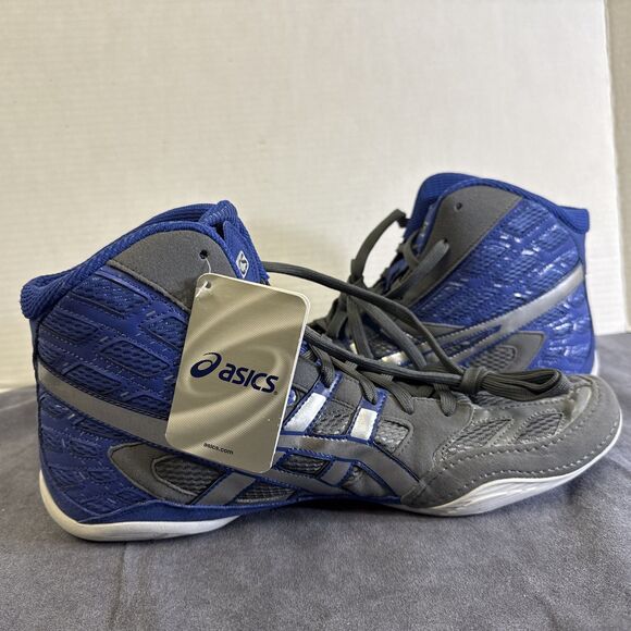 Size 13 - ASICS Split Second 9 Graphite/Silver/Royal Wrestling Shoe J203Y 7993